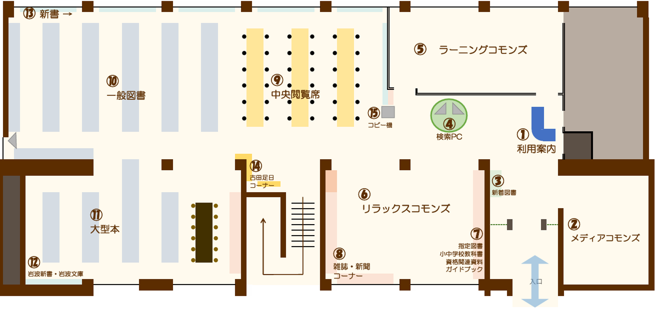 フロアガイド1階